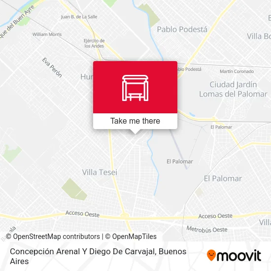Mapa de Concepción Arenal Y Diego De Carvajal