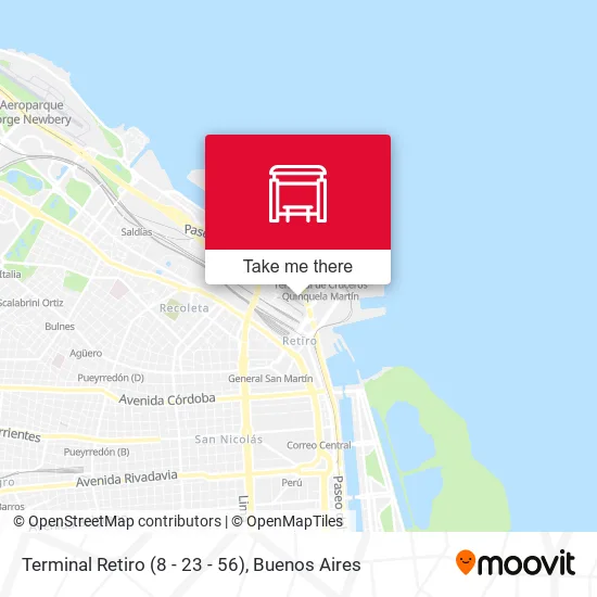 Mapa de Terminal Retiro (8 - 23 - 56)