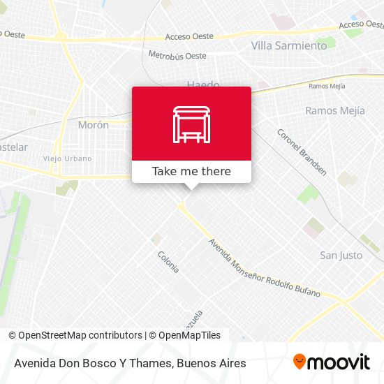 Mapa de Avenida Don Bosco Y Thames