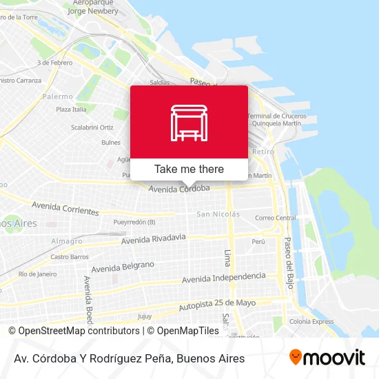 Mapa de Av. Córdoba Y Rodríguez Peña