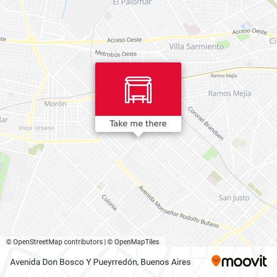 Avenida Don Bosco Y Pueyrredón map
