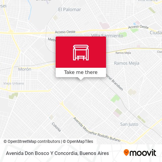 Mapa de Avenida Don Bosco Y Concordia