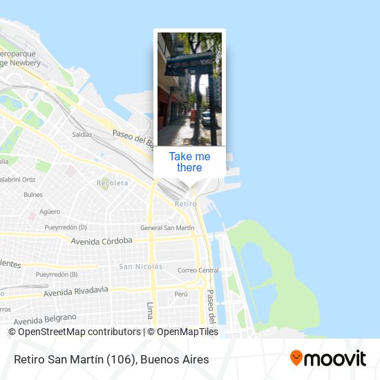 Retiro San Martín (106) map