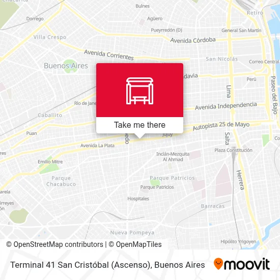 Terminal 41 San Cristóbal (Ascenso) map