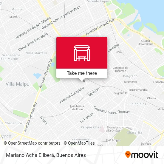 Mariano Acha E Iberá map