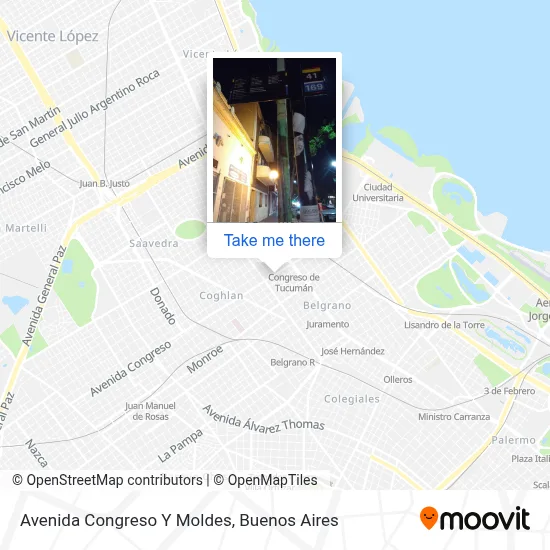 Avenida Congreso Y Moldes map