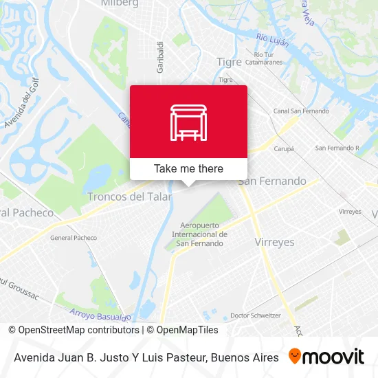 Mapa de Avenida Juan B. Justo Y Luis Pasteur