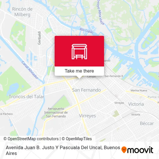 Mapa de Avenida Juan B. Justo Y Pascuala Del Uncal