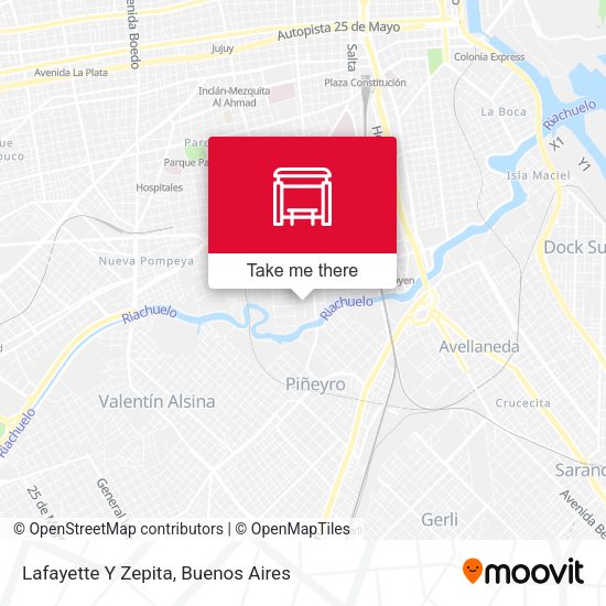 Lafayette Y Zepita map