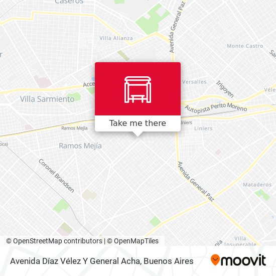 Avenida Díaz Vélez Y General Acha map