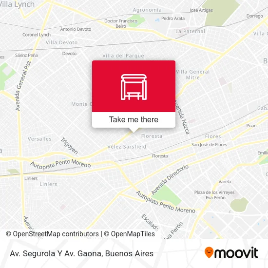 Mapa de Av. Segurola Y Av. Gaona