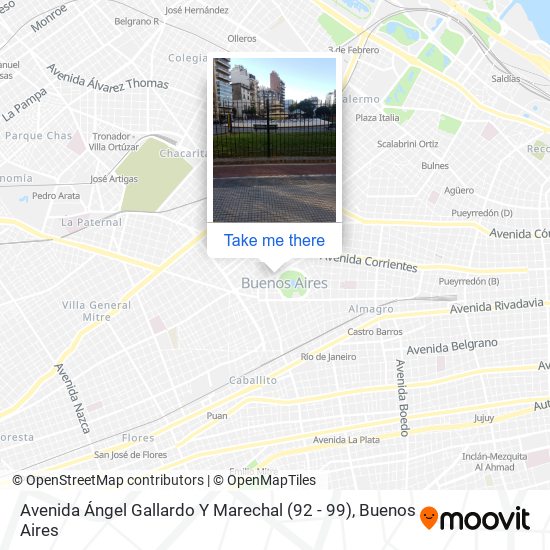 Mapa de Avenida Ángel Gallardo Y Marechal (92 - 99)