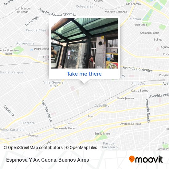 Mapa de Espinosa Y Av. Gaona