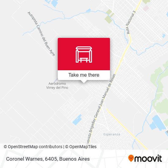 Coronel Warnes, 6405 map