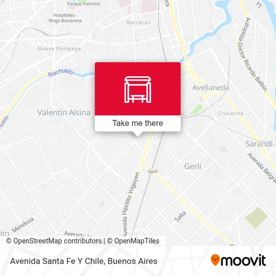 Avenida Santa Fe Y Chile map