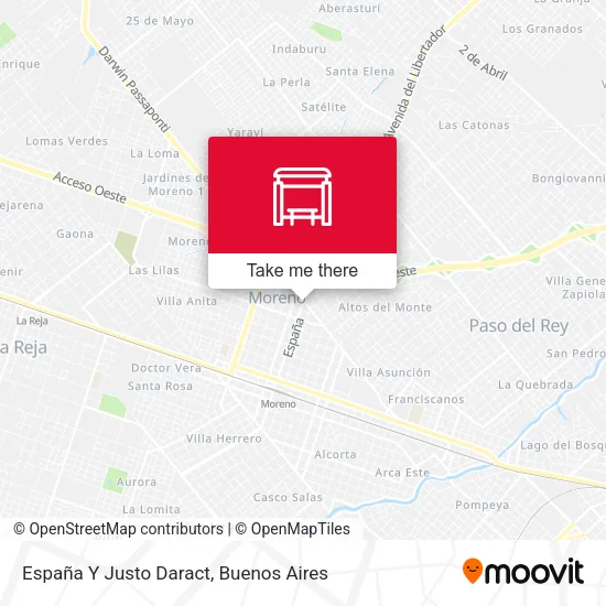 España Y Justo Daract map