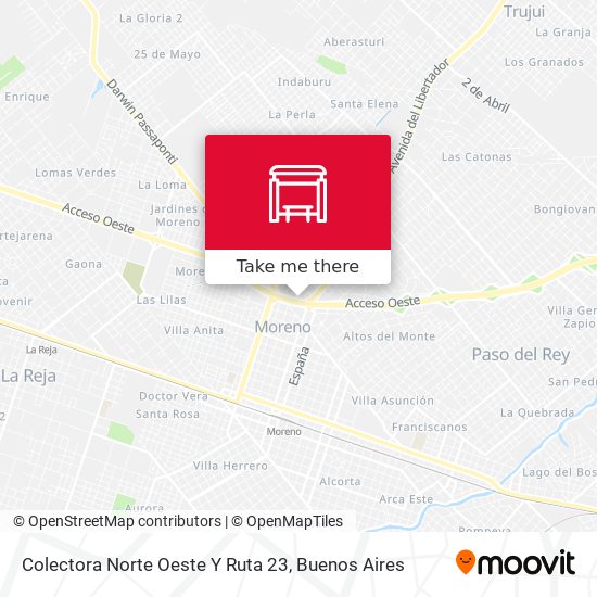 Colectora Norte Oeste Y Ruta 23 map
