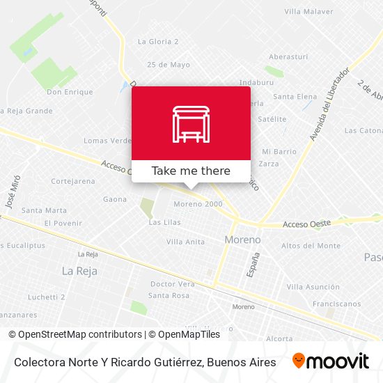 Colectora Norte Y Ricardo Gutiérrez map