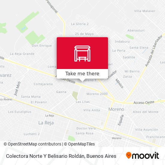 Colectora Norte Y Belisario Roldán map