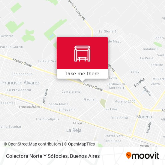 Colectora Norte Y Sófocles map