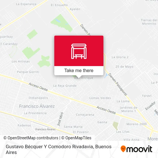 Gustavo Bécquer Y Comodoro Rivadavia map