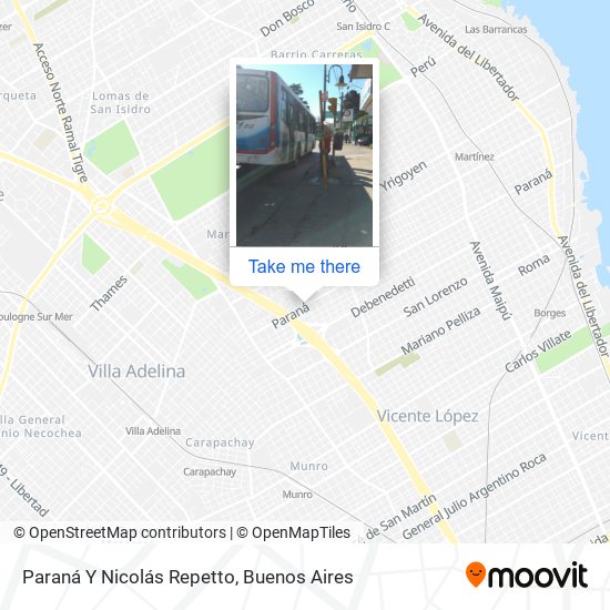 Paraná Y Nicolás Repetto map