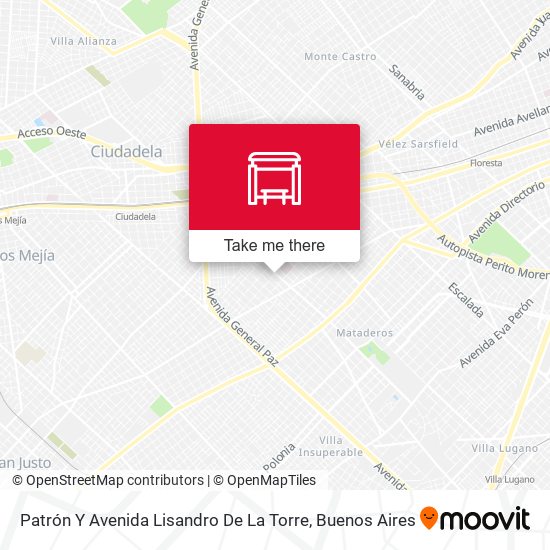 Patrón Y Avenida Lisandro De La Torre map