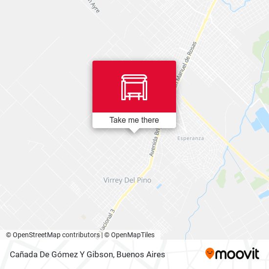 Cañada De Gómez Y Gibson map