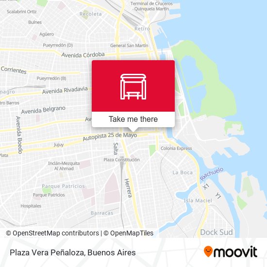 Plaza Vera Peñaloza map