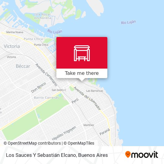 Los Sauces Y Sebastián Elcano map