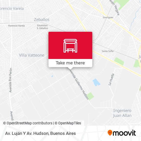 Av. Luján Y Av. Hudson map