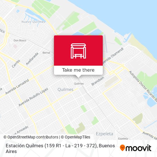 Estación Quilmes (159 R1 - La - 219 - 372) map