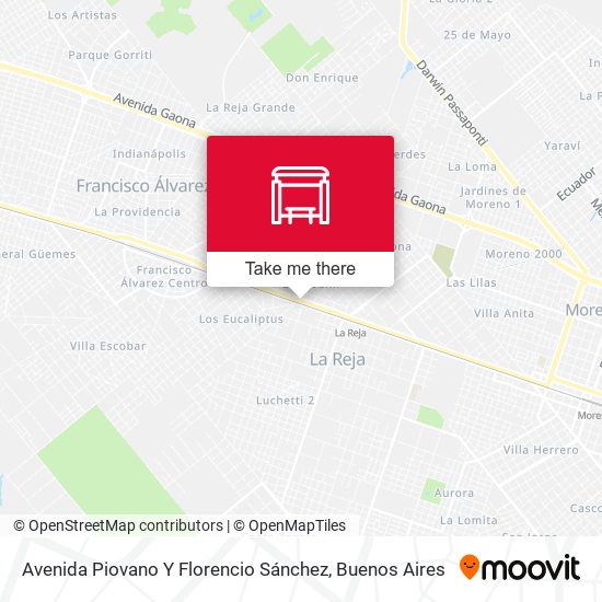 Avenida Piovano Y Florencio Sánchez map