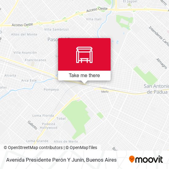Mapa de Avenida Presidente Perón Y Junín