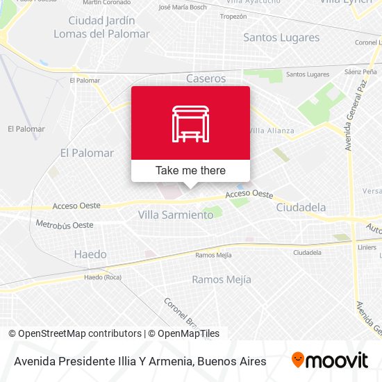 Avenida Presidente Illia Y Armenia map