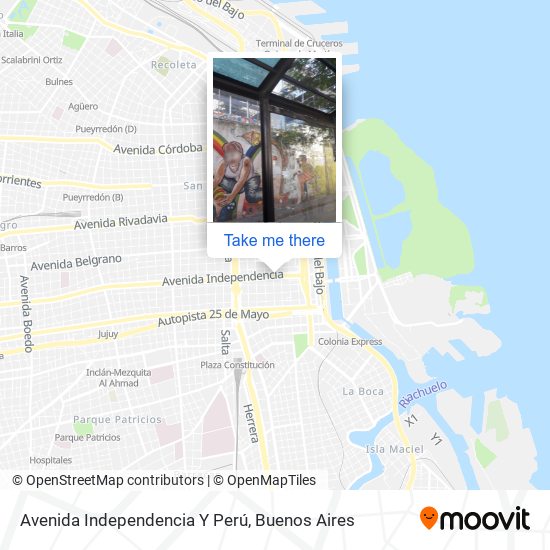 Mapa de Avenida Independencia Y Perú