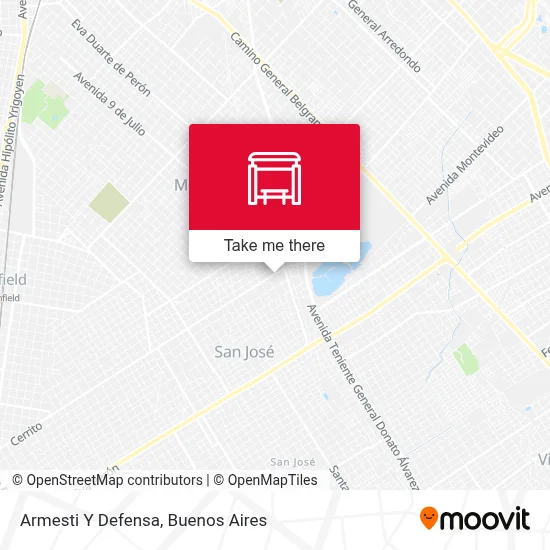 Armesti Y Defensa map