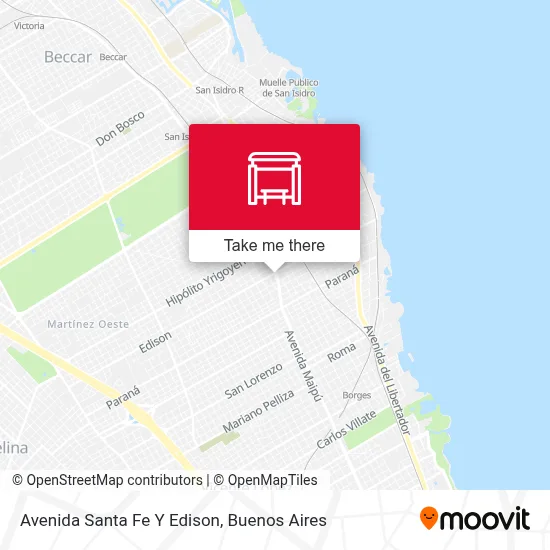 Avenida Santa Fe Y Edison map