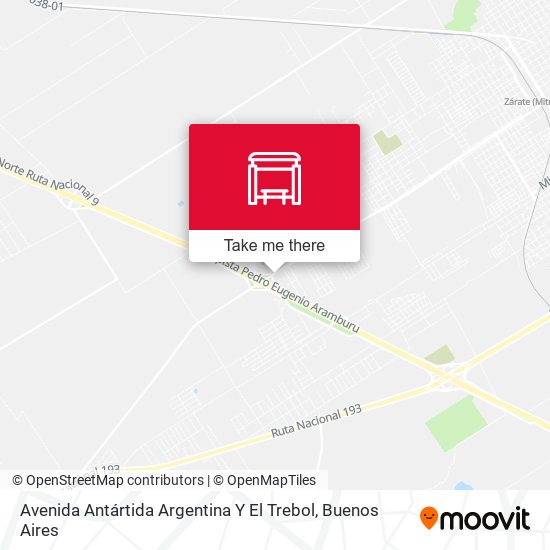 Avenida Antártida Argentina Y El Trebol map