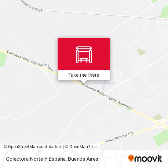 Colectora Norte Y España map