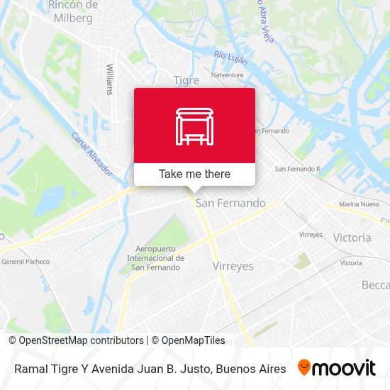 Ramal Tigre Y Avenida Juan B. Justo map