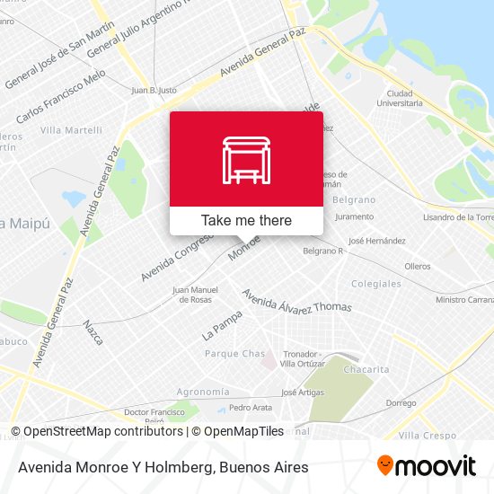 Mapa de Avenida Monroe Y Holmberg