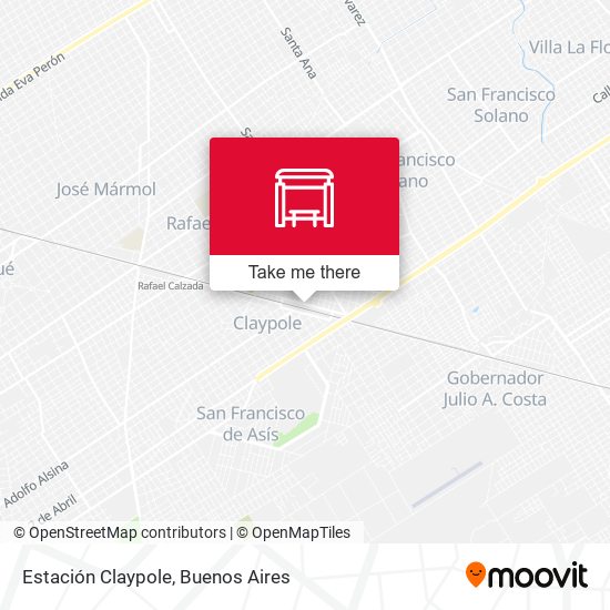 Estación Claypole map