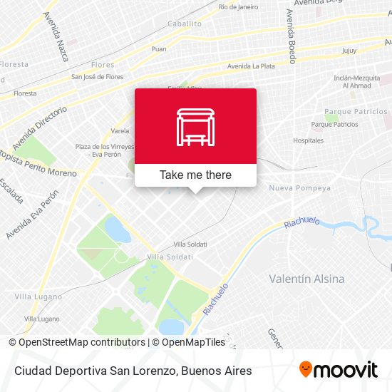Ciudad Deportiva San Lorenzo map