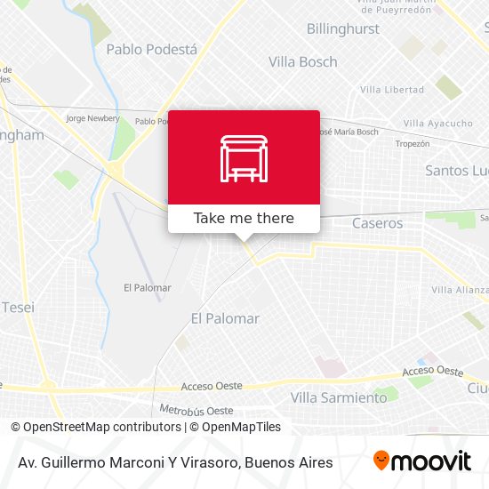 Av. Guillermo Marconi Y Virasoro map