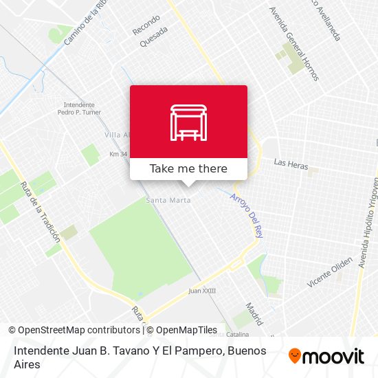 Intendente Juan B. Tavano Y El Pampero map