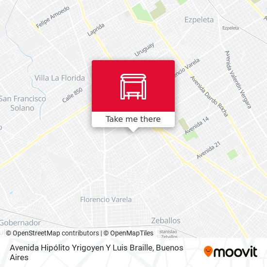 Avenida Hipólito Yrigoyen Y Luis Braille map