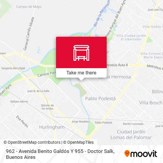 962 - Avenida Benito Galdós Y 955 - Doctor Salk map