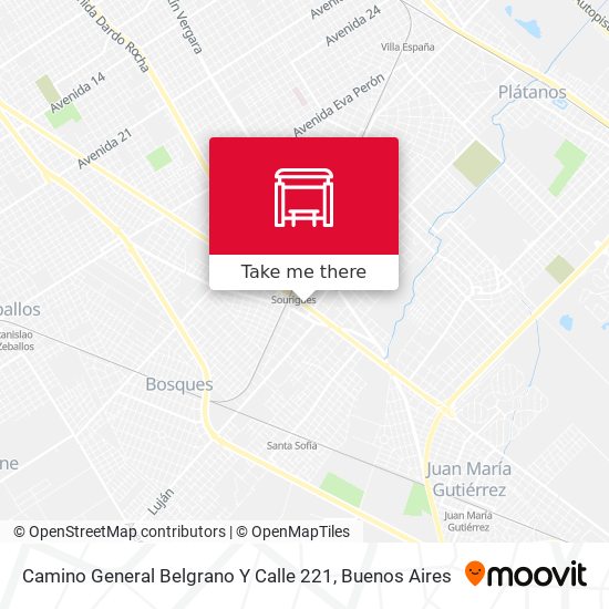 Camino General Belgrano Y Calle 221 map