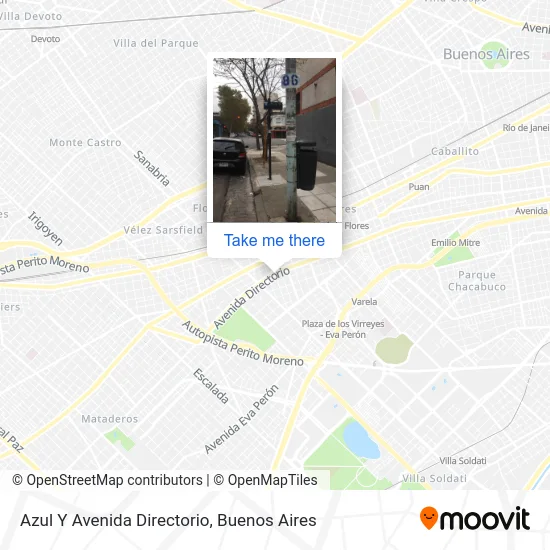 Azul Y Avenida Directorio map